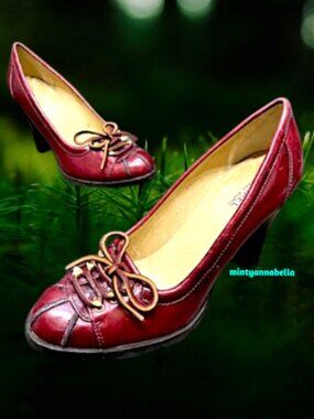 Michael Michael Kors All-Leather Tie Chunky Heels